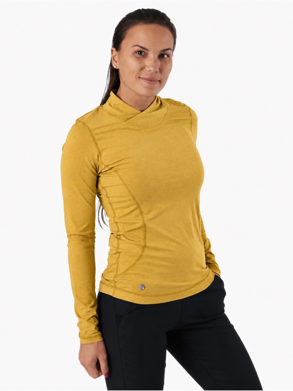 Daily Sports Agnes Amber Mock Neck Long Sleeve Golf Top XL
